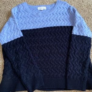 Womens Back and Periwinkle knitted sweater
